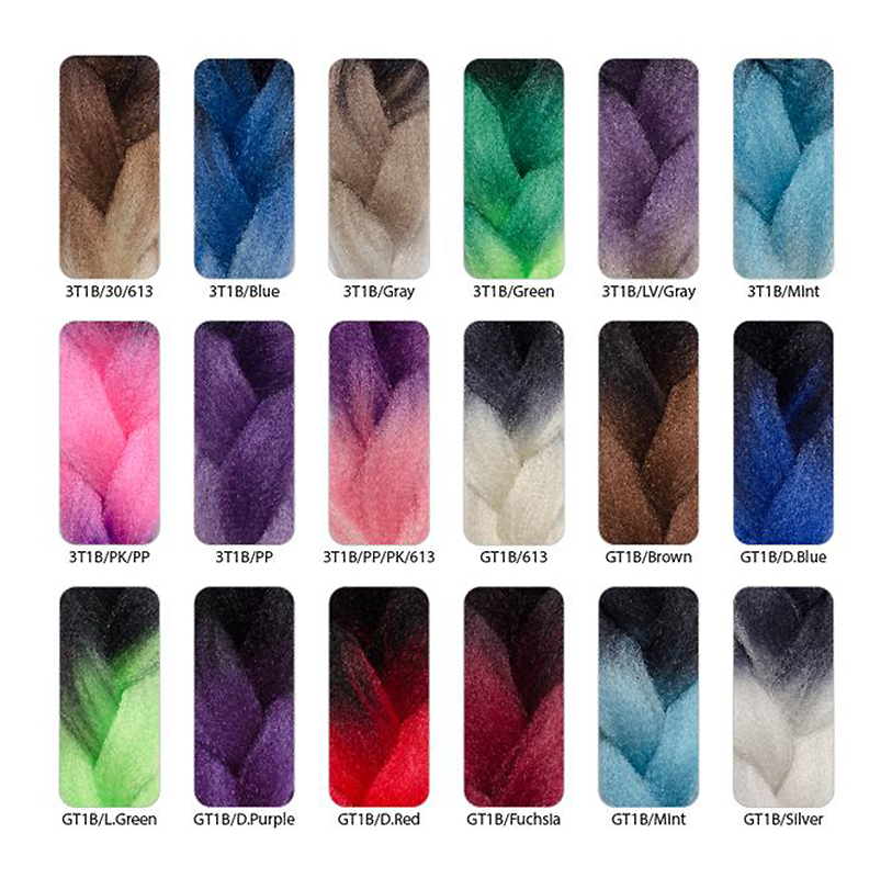 Braiding Hair Color Chart